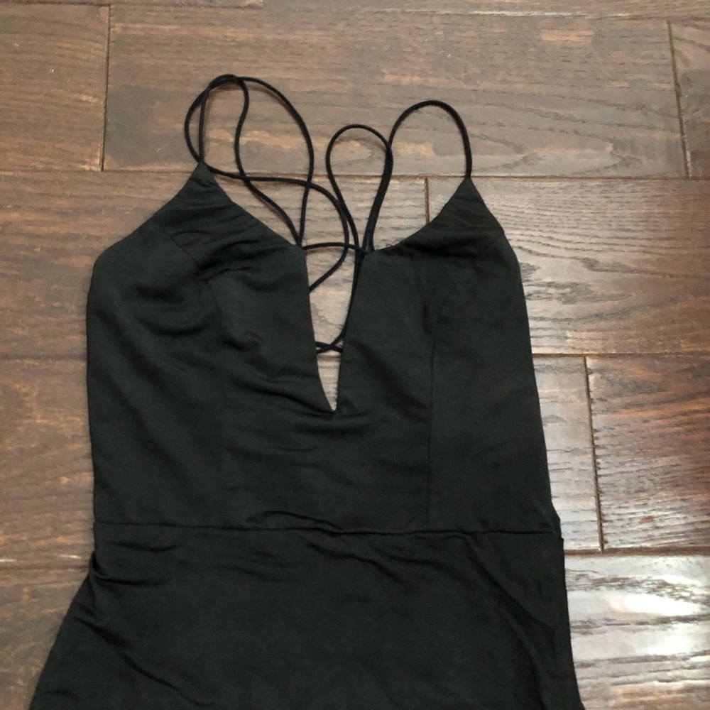 NEVER WORN Black satin Dress